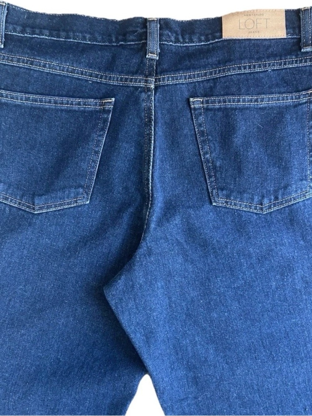 LOFT Petite Bootcut Jeans 14P Dark Wash Mid Rise Classic Denim - Picture 5 of 8